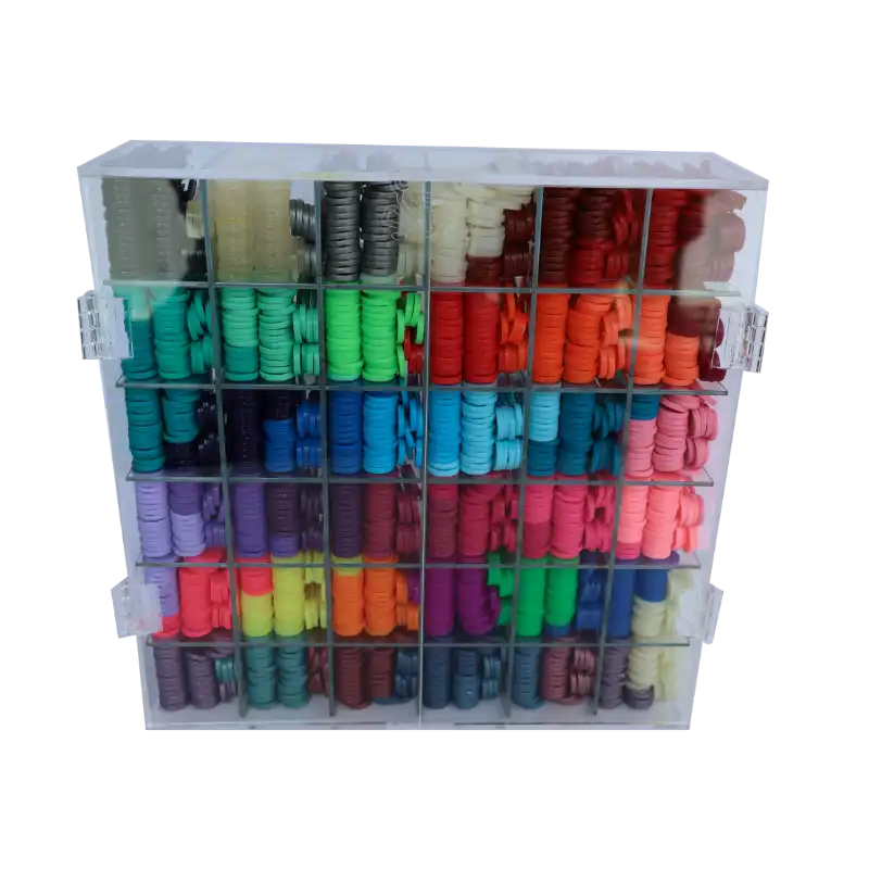 Exhibidor módulos llave con ligas 1400 pzas