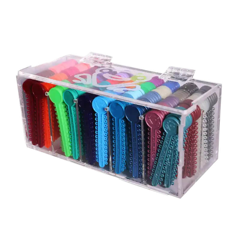 Exhibidor módulos llave con ligas 200 pzas