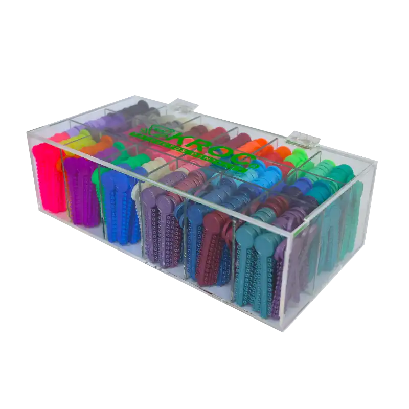 Exhibidor módulos llave con ligas 650 pzas