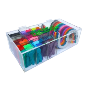 Exhibidor mixto módulos en llave y S con ligas