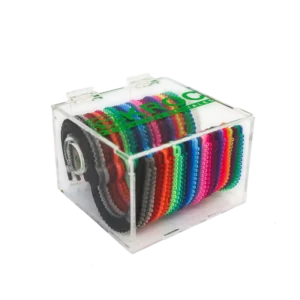 Exhibidor módulo en S con tapa con ligas 35 pzas