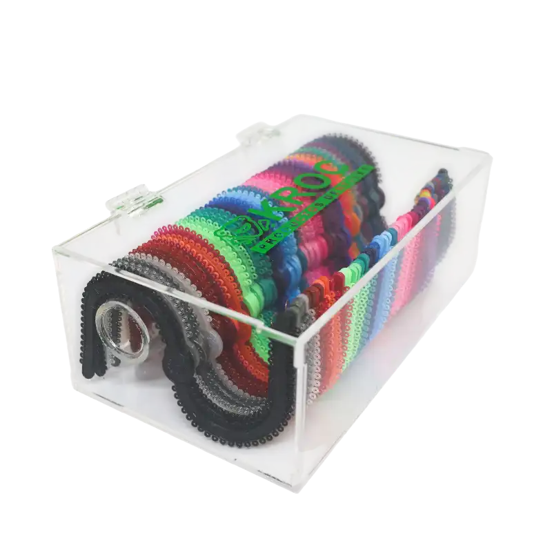 Exhibidor módulo en S con tapa con ligas 60 pzas